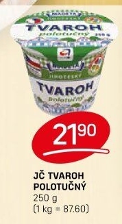 Tvaroh polotučný Jihočeský Madeta