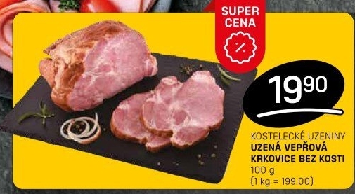 Vepřová krkovice uzená bez kosti Kostelecké uzeniny