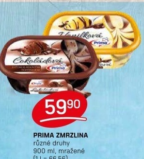 Zmrzlina ve vaničce Prima
