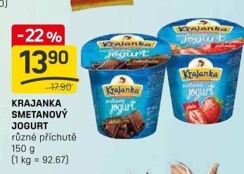 Jogurt smetanový ochucený Krajanka