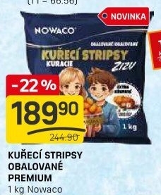 Kuřecí stripsy mražené Nowaco