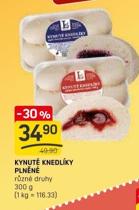 Kynuté knedlíky ovocné Lef