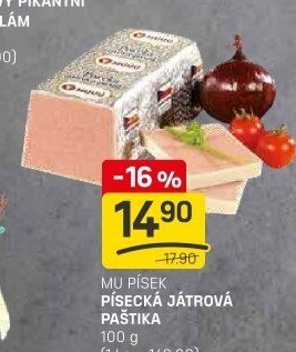 Paštika játrová písecká Maso uzeniny Písek