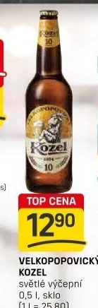 Pivo světlé výčepní 10°Velkopopovický Kozel