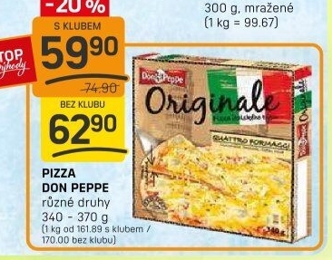 Pizza mražená Don Peppe