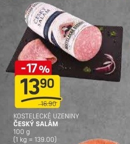 Salám český Kostelecké uzeniny