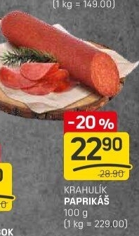 Salám Paprikáš Krahulík