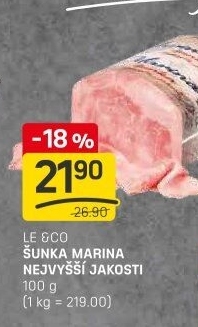 Šunka Marina nejvyšší jakosti LE&amp