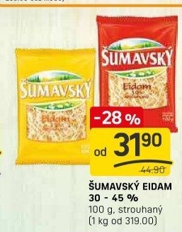 Sýr Eidam strouhaný Šumavský