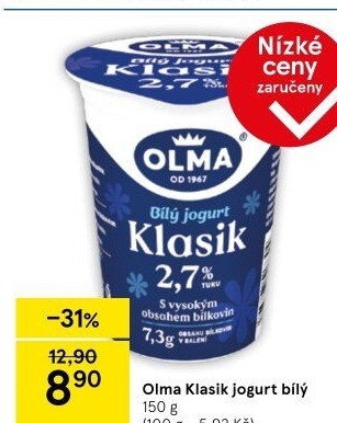 Bílý jogurt Klasik Olma