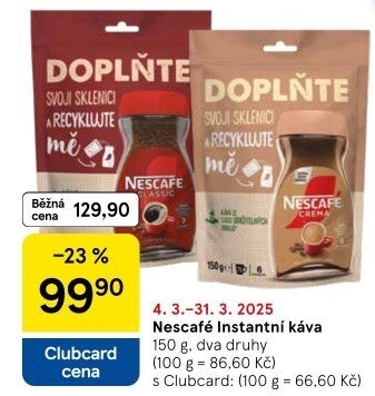 Instantní kávy Nescafé