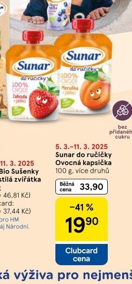 Kapsičky do ručičky Sunar