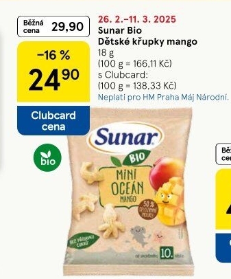 Křupky bio Sunar
