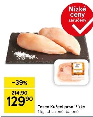 Kuřecí prsní řízky Tesco