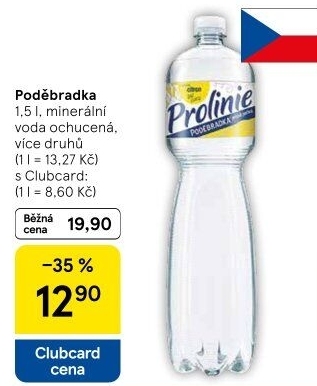 Ochucená voda Poděbradka