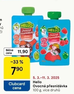 Ovocná kapsička Hello