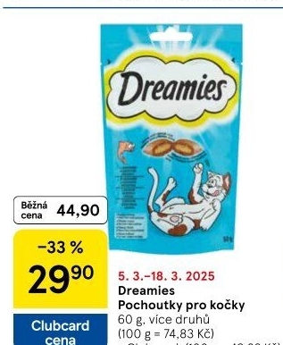Pamlsky pro kočky Dreamies Whiskas