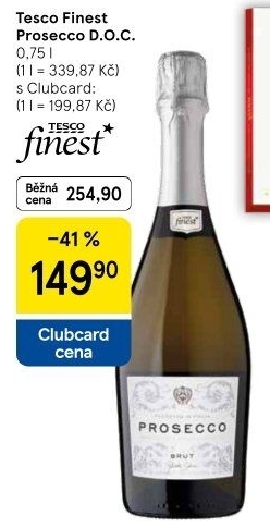 Prosecco brut DOC Tesco finest