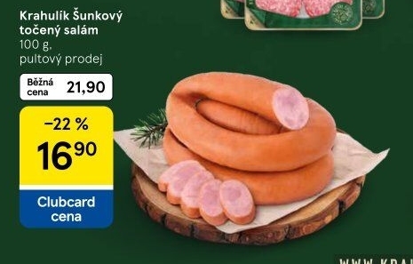 Salám šunkový točený Krahulík