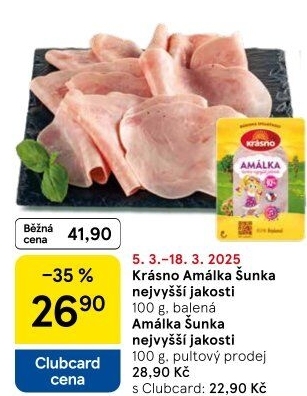 Šunka Amálka nejvyšší jakosti Krásno