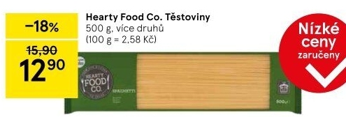 Těstoviny Hearty Food Co Tesco