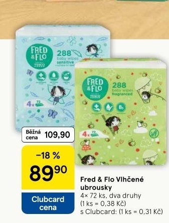 Vlhčené ubrousky Fred&amp
