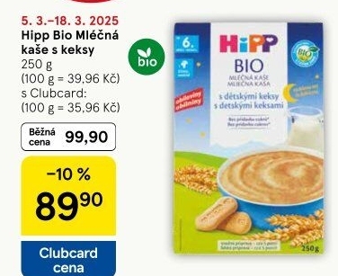 Kaše mléčná Bio HiPP
