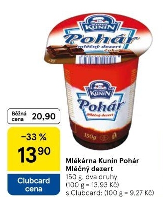 Mléčný Pohár Mlékárna Kunín