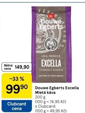 Mletá káva Excella Douwe Egberts