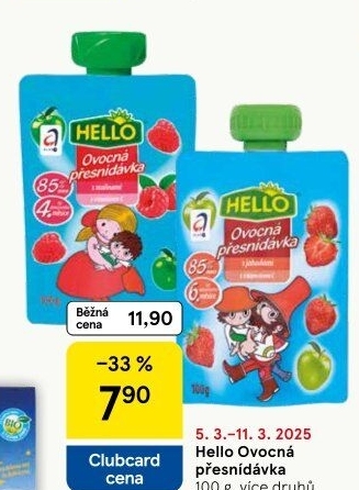Ovocná kapsička Hello