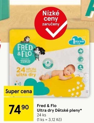 Pleny dětské Ultra dry Fred&amp