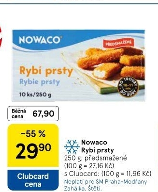 Rybí prsty předsmažené mražené Nowaco
