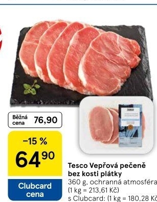 Vepřová pečeně bez kosti Tesco