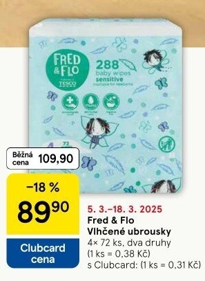 Vlhčené ubrousky Fred&amp