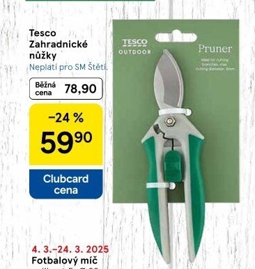 Zahradnické nůžky Tesco