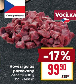 Hovězí maso na guláš Vocílka