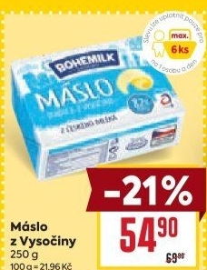 Máslo Opočenské Bohemilk