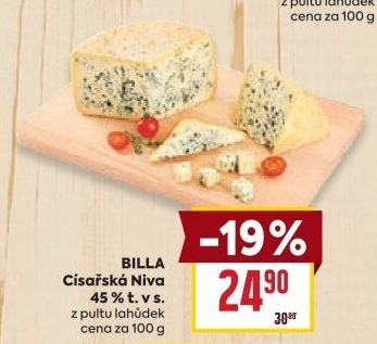Sýr Niva císařská 45% Billa
