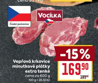 Vepřová krkovice bez kosti Vocílka