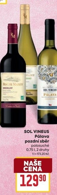 Víno Pálava Sol Vineus - pozdní sběr
