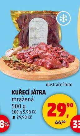 Játra kuřecí mražená