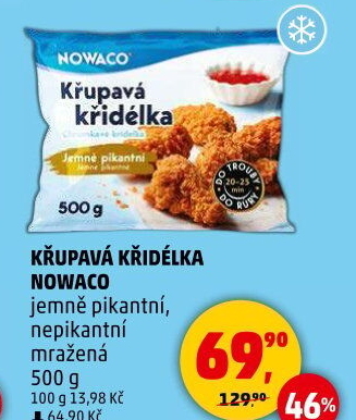 Křupavá křidélka mražená Nowaco