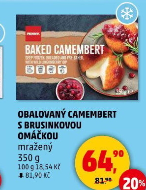 Obalovaný sýr Camembert mražený Penny
