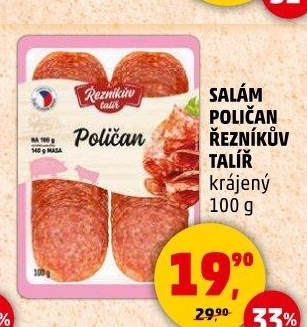 Salám Poličan Řezníkův talíř