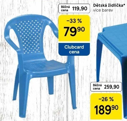 Dětská plastová židle