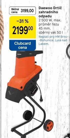 Drtič zahradního odpadu Daewoo