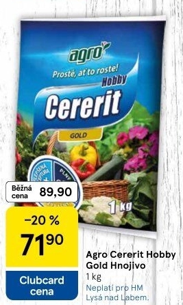 Hnojivo Cererit Hobby Gold Agro