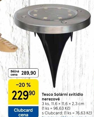 Solární svítidlo Tesco