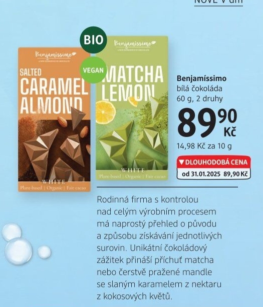 Čokoláda Bio Benjamíssimo