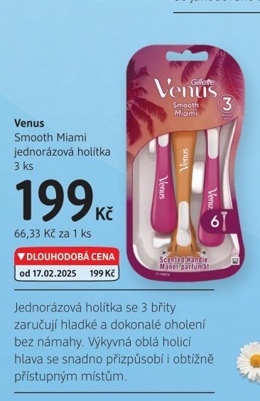 Holicí strojek dámský Smooth Miami Gillette Venus